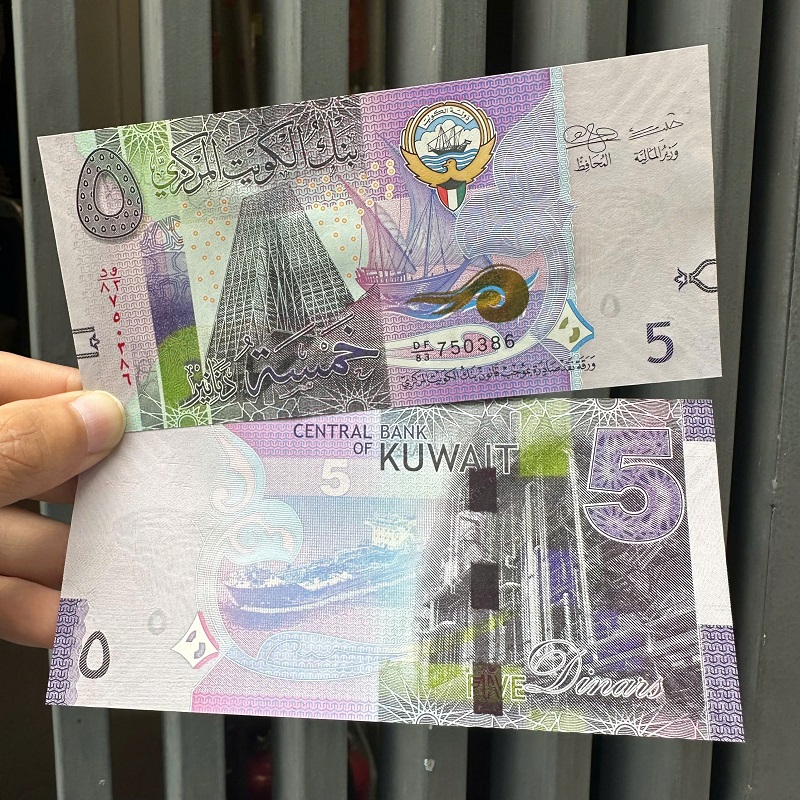 Tờ Tiền 5 Dinar Kuwait – Tuyệt Tác Nghệ Thuật Trung Đông Trong Tay Bạn!
