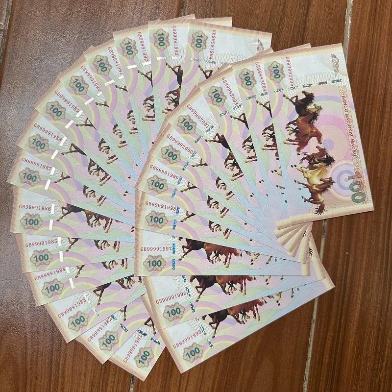 Combo 25 Tờ Tiền Mã Đáo Thành Công Macau 100 Patacas Seri Năm Sinh 1981 – 2005, Lì Xì Tết May Mắn