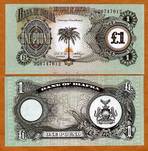 Biafra 1 pound 1968