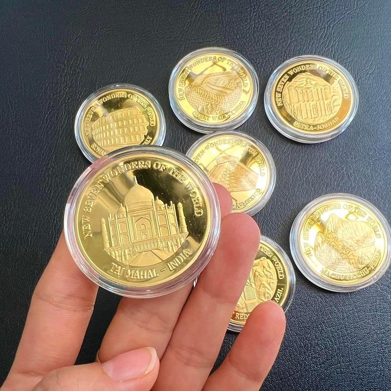 BỘ 7 ĐỒNG XU KỈ NIỆM 7 KÌ QUAN THẾ GIỚI