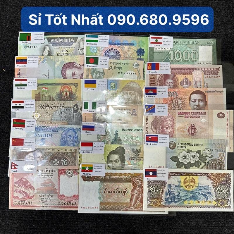 Bộ Tiền Lì Xì Độc Lạ 20 Tờ Tiền Thật 20 Nước Kèm Bao Lucky – Gom Trọn Tài Lộc!