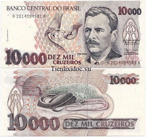 Brazil 10.000 cruzeiros 1991