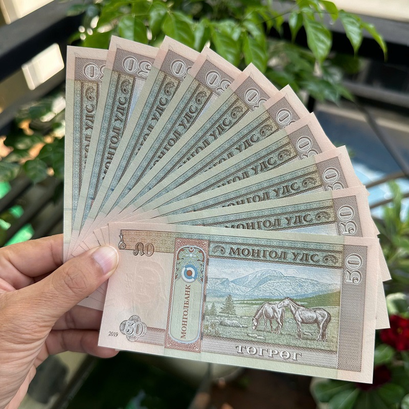 Combo 10 Tờ Tiền Con Ngựa Mông Cổ Mệnh Giá 50 Tugrik