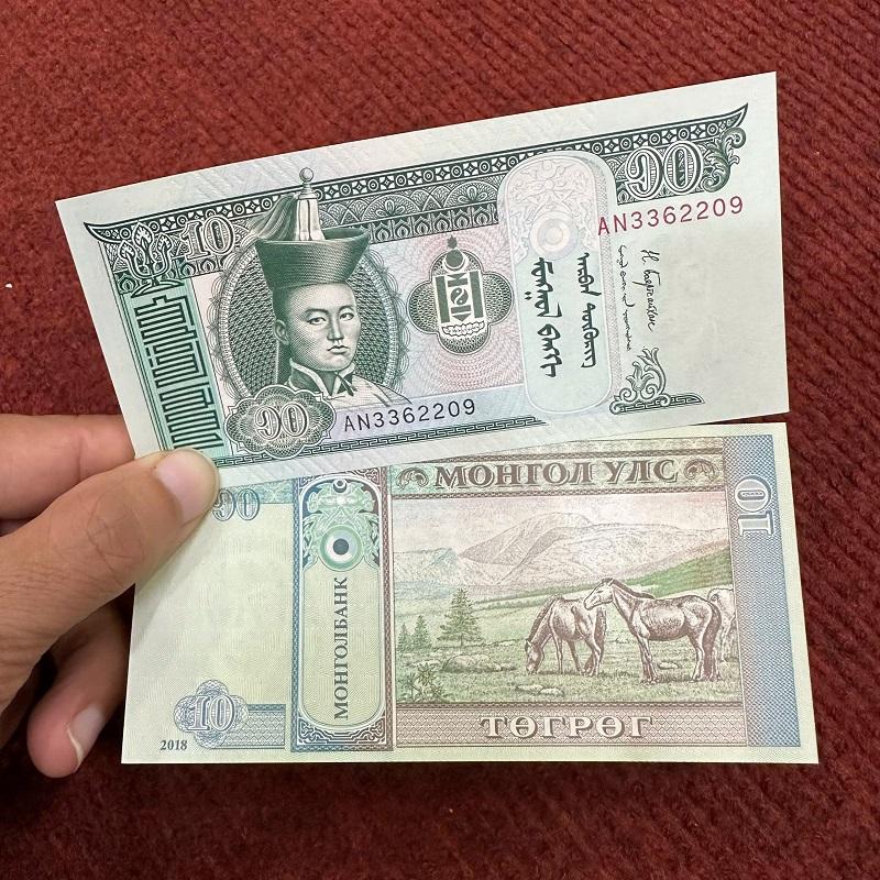 Combo 10 Tờ Tiền Ngựa Mông Cổ 10 Tugrik – Tiền Thật Lì Xì Tết Bính Ngọ 2026 Phong Thủy May Mắn
