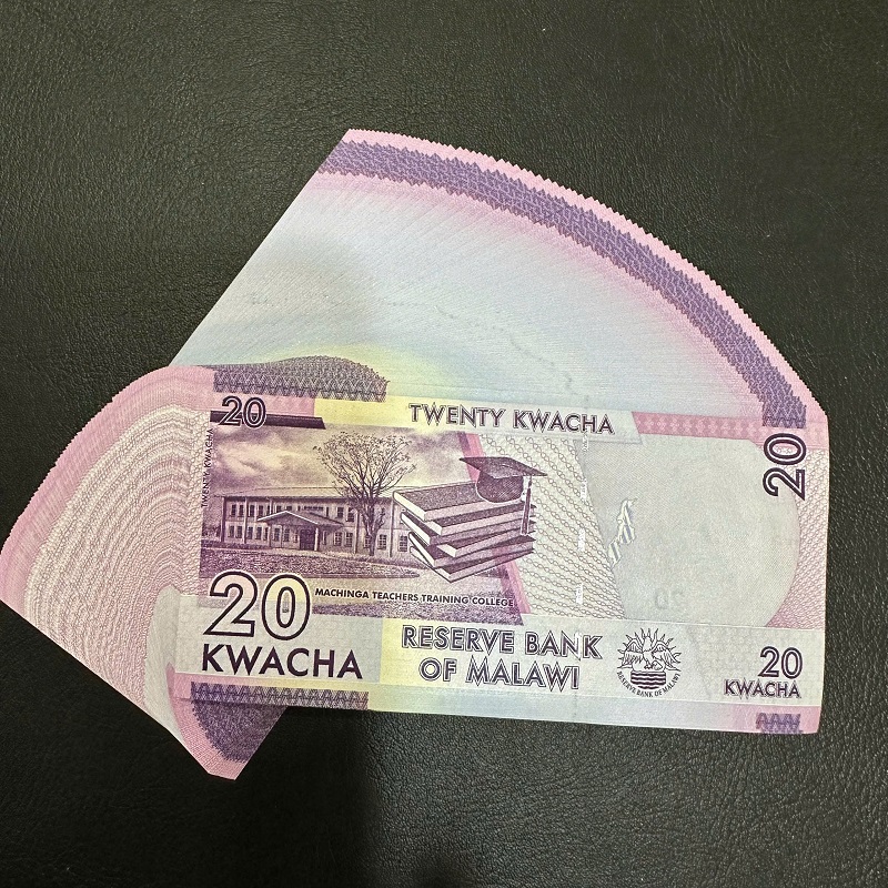 COMBO 100 TỜ TIỀN MALAWI 20 KWACHA – BIỂU TƯỢNG TRI THỨC, SẮC TÍM MAY MẮN