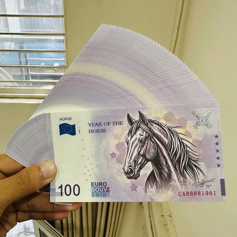Combo 50 Tờ Tiền Lì Xì Lưu Niệm EU Hình Con Ngựa 2016 Seri Năm Sinh 1961-2010