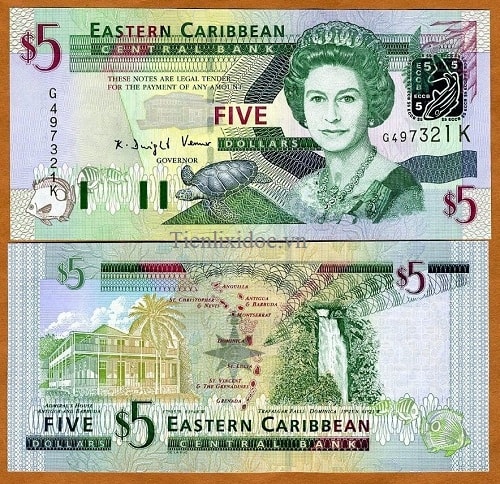 East Caribean 5 dollars 2003