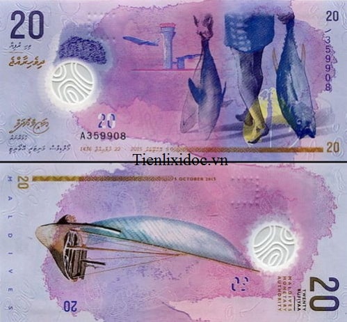 Maldives 20 rufiyaa - polymer