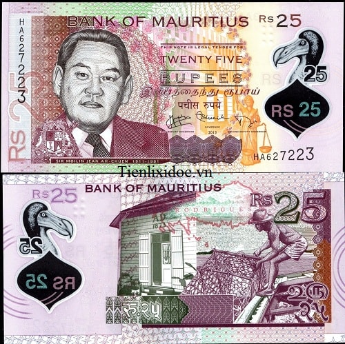 Mauritius 25 rupees - polymer