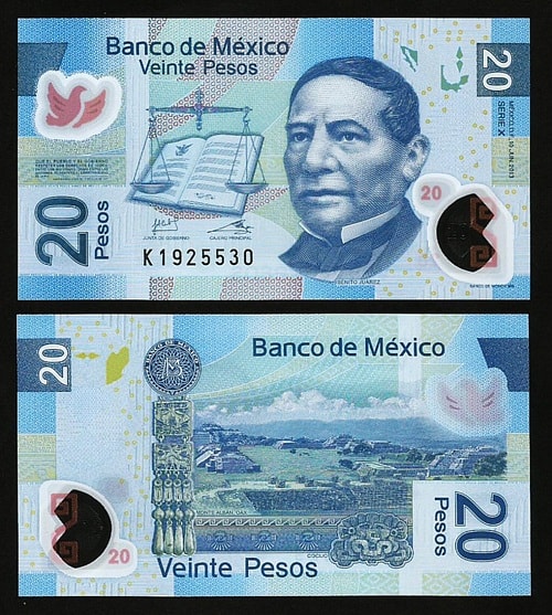 Mexico 20 pesos (polymer)