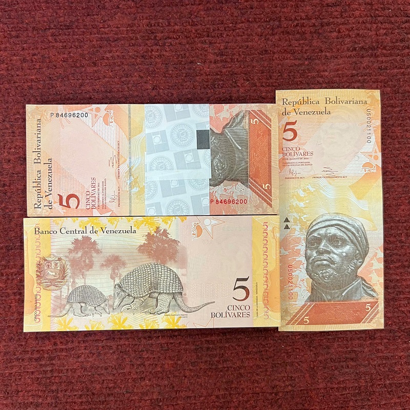 Sỉ 100 Tờ Tiền Lì Xì Venezuela 5 Bolivares Hình Con Tê Tê