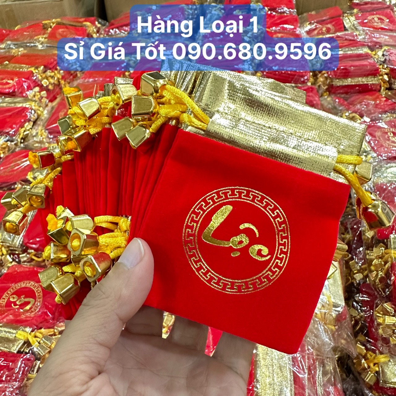 Sỉ 100 Túi Gấm Đỏ Phúc Lộc Đựng Đồ Phong Thủy Giá Tốt