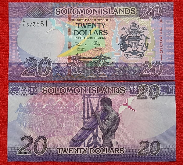 Solomon islands 20 dollars 2017