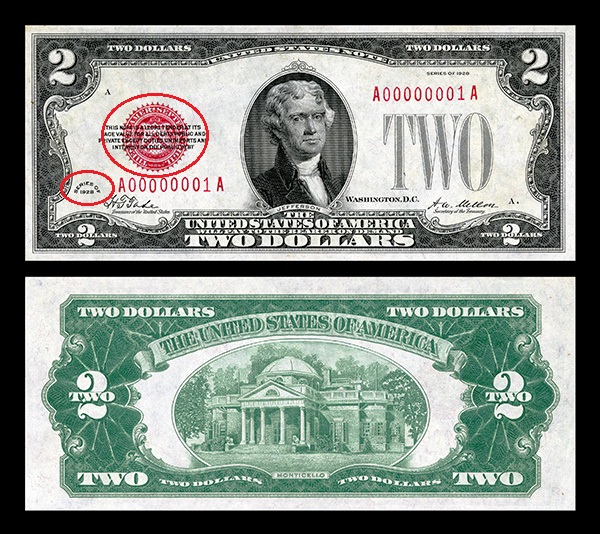 Tiền 2 Usd Năm 1928