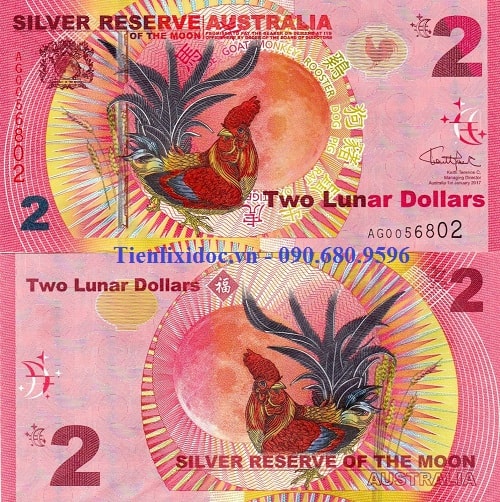 Tiền Con Gà 2 dollars Úc