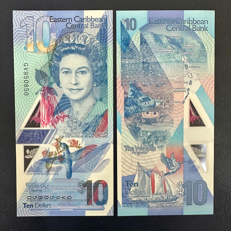 Tiền Eastern Caribbean 10 Dollars - Polymer