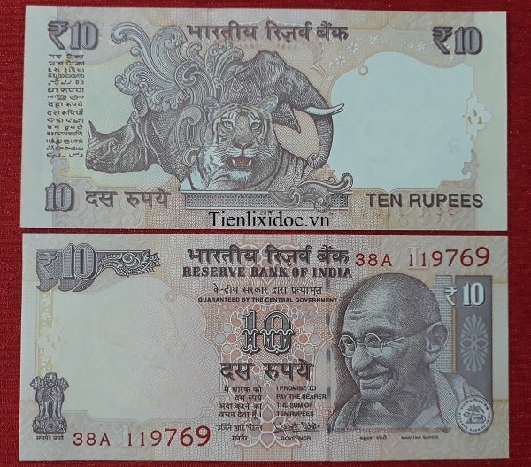 Tiền Lì Xì Người Tuổi Hổ - Tiền Ấn Độ