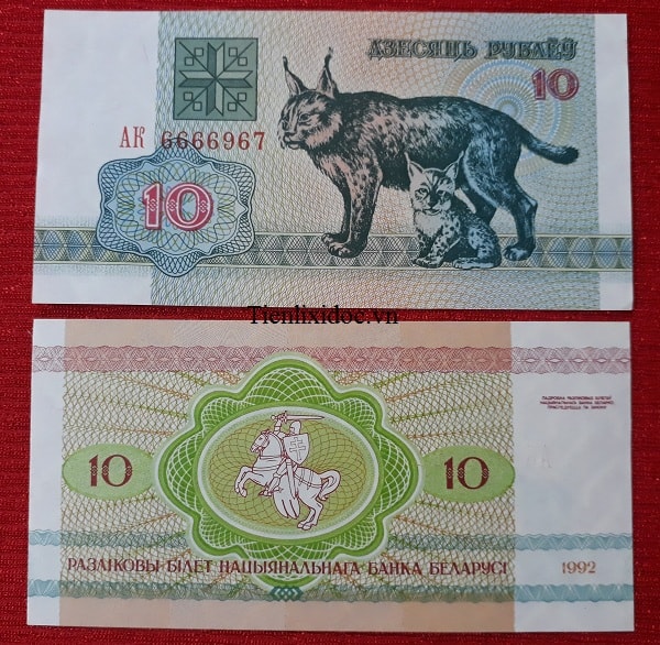Tiền Lì Xì Người Tuổi Mèo - Tiền Belarus