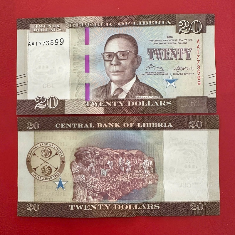 Tiền Liberia 20 Dollar UNC 2016
