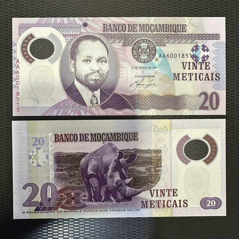 Tiền Mozampique 20 Meticais - polymer