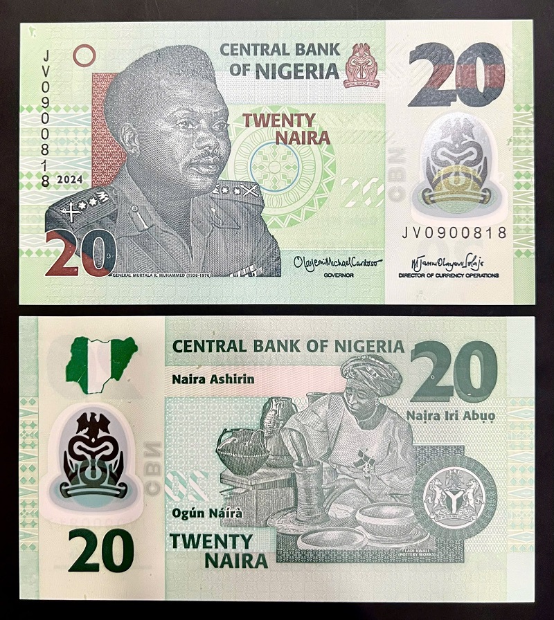 Tiền Nigeria 20 Naira - Polymer