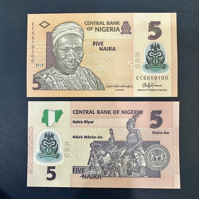 Tiền Nigeria 5 Naira - Polymer