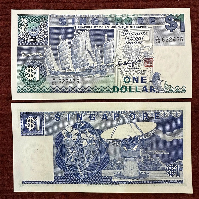 Tiền Singapore 1 Dollar 1987 - UNC