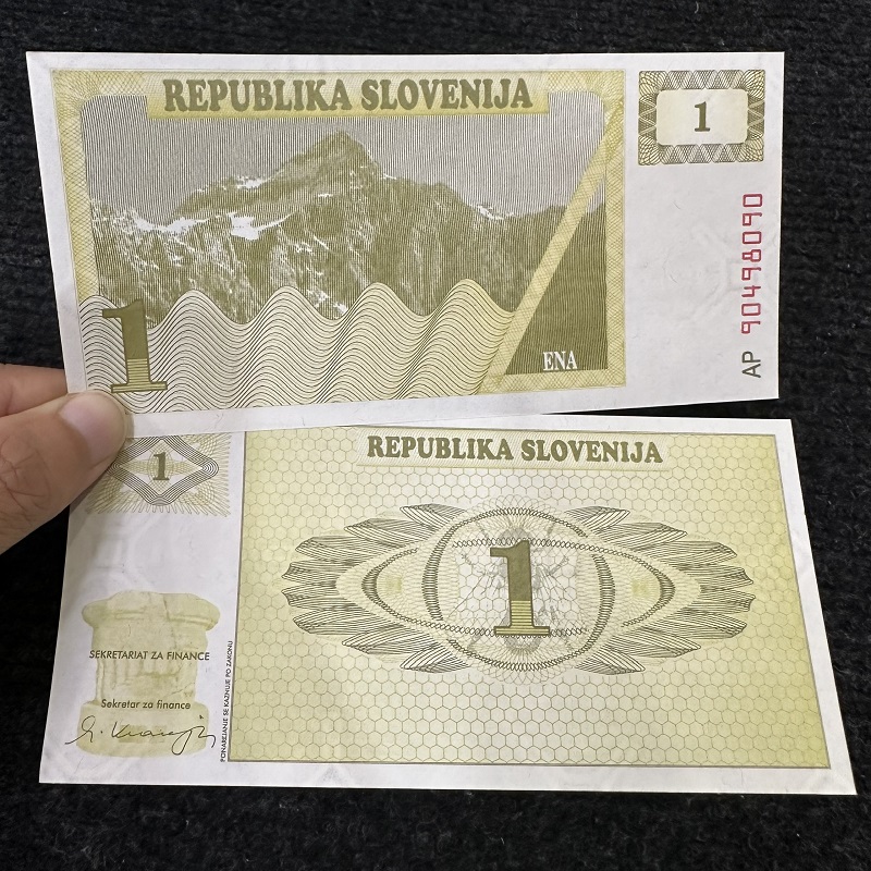 Tiền Slovenia 1 Tolarjev UNC