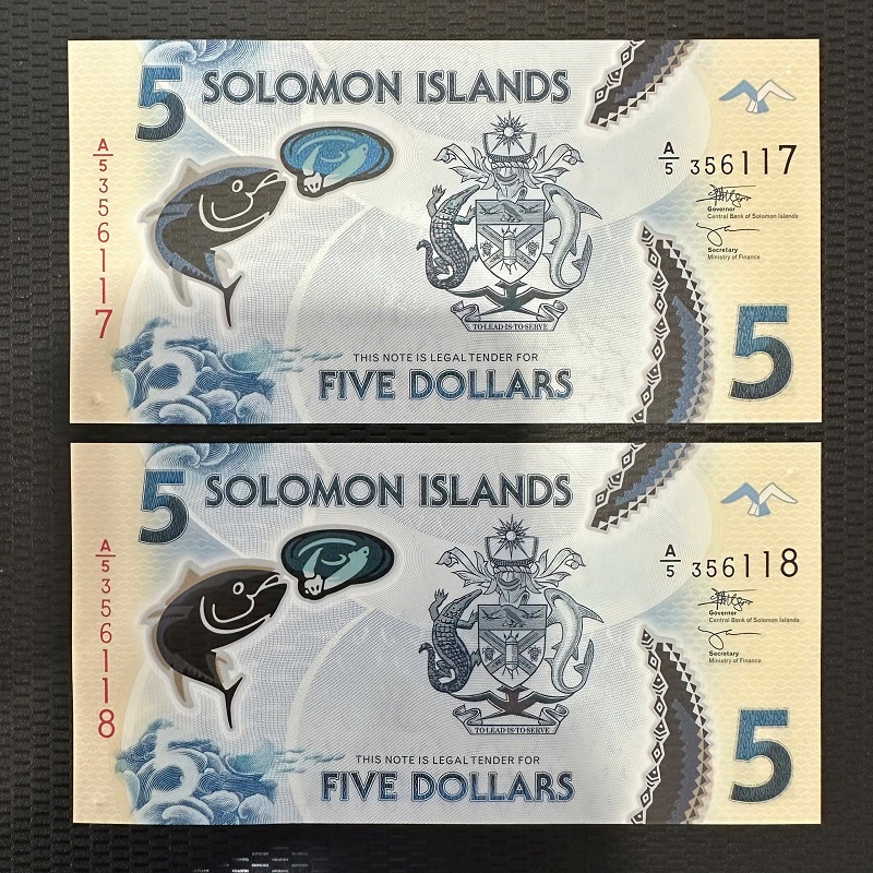 Tiền Solomon Islands 5 Dollars - polymer