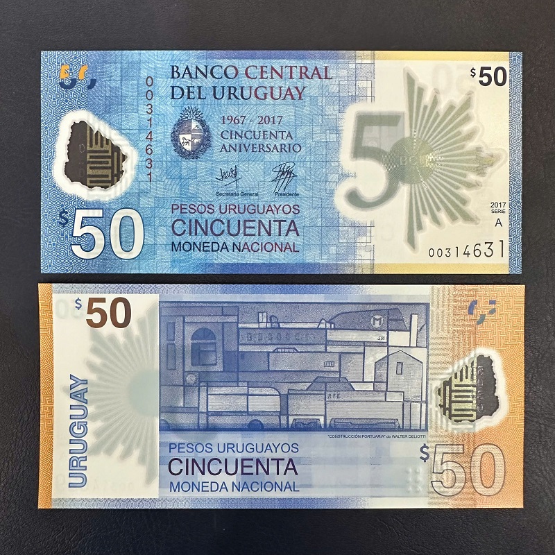 Tiền Urugoay 50 Peso - polymer