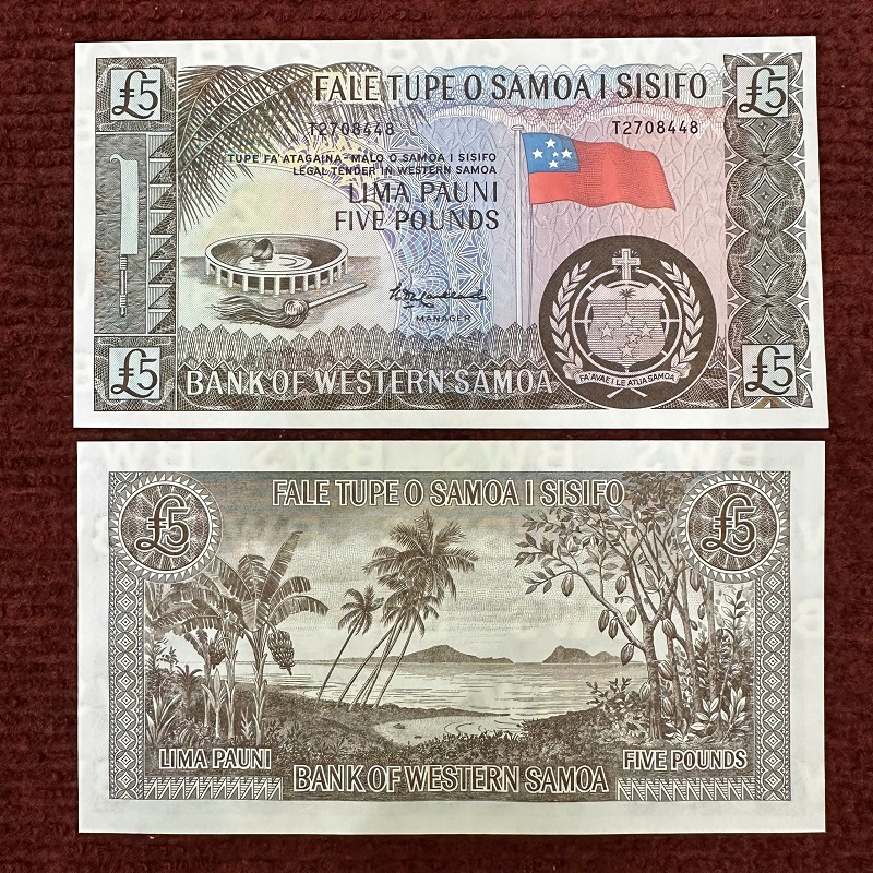 Tiền Western Samoa 5 Pounds 1963 - UNC