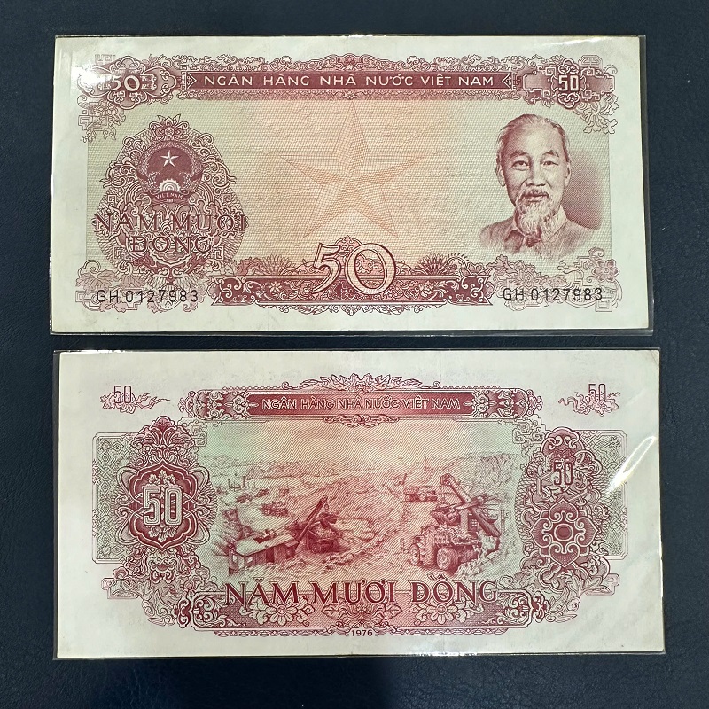 Tiền Xưa Việt Nam 50 Đồng 1976(chất lượng khoảng 85%)