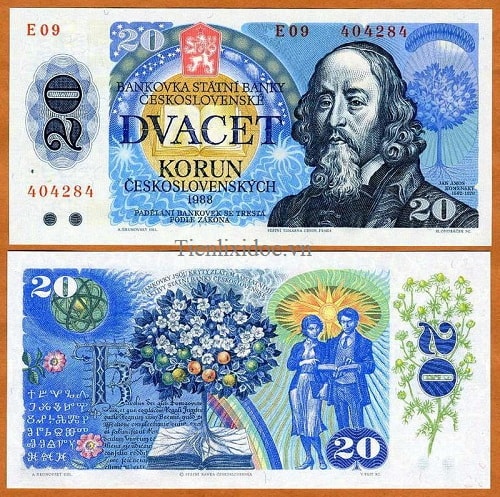 Tiệp Khắc 20 korun 1988