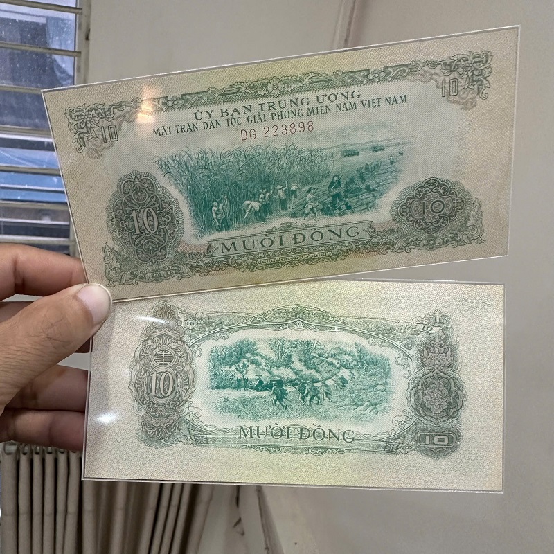 Tờ 10 Đồng Ủy Ban Trung Ương Mặt Trận Giải Phòng Năm 1963(CL Đẹp 90-95%)
