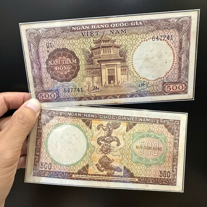 Tờ Tiền Xưa 500 Đồng Lân Đấu, Việt Nam Cộng Hòa Năm 1964
