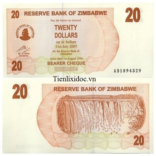 Zimbabwe 20 dollar